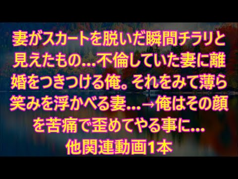 不倫していた妻に離婚をつきつける俺。それをみて薄ら笑みを浮かべる妻…→俺はその顔を苦痛で歪めてやる事に…他関連動画1本