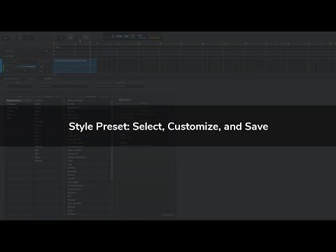 Style Preset: Select, Customize, and Save