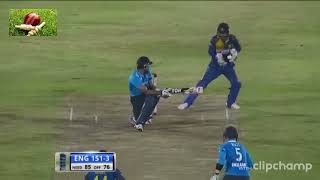 Sangakkara sent Ravi Bopara packing with a brilliant piece of improvisation behind the stumps.