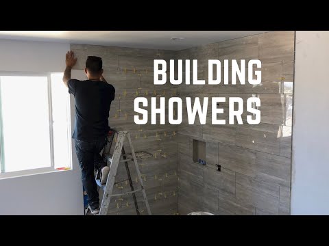 Laying down Shower Tiles | VLOG