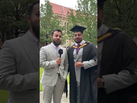 Asking graduates' siblings how proud they are of their sibling at graduation!