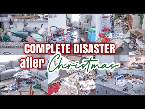 AFTER CHRISTMAS CLEAN WITH ME | MESSY HOUSE TRANSFORMATION | COMPLETE DISASTER CLEANING