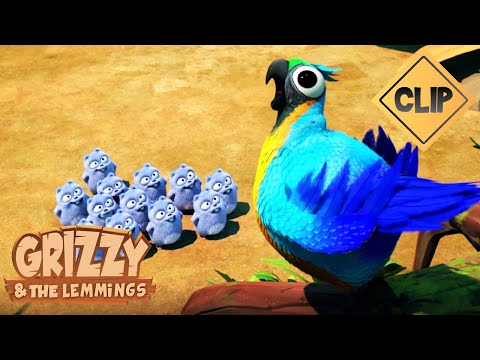 📻 The Radio Parrot Friend 🐻🐹 Grizzy & the Lemmings / Cartoon