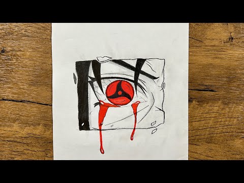 How to draw itachi’s eye step-by-step | drawing anime eye for beginners