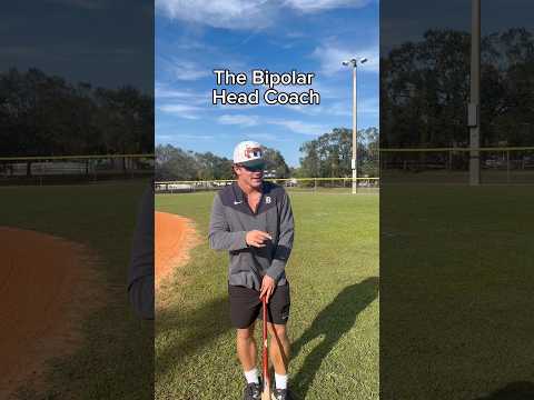 The Bipolar Head Coach 🤣 #baseball #comedy #coach #rage #crashout #baseballcoach #mlb