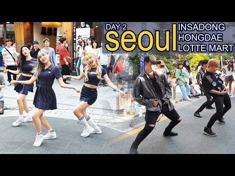 Insadong, Hongdae Street Performance & Lotte Mart - Seoul Travel Day 2