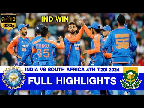 India vs South Africa 4th T20 Highlights | India vs South Africa | IND vs SA 4th T20 Highlights 2024