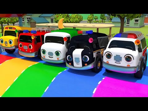 Baby Shark + Wheels On the Bus song - Soccer ball shaped wheels - Baby Nursery Rhymes & Kids Songs