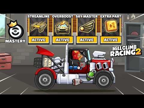 Hill Climb Racing 2 - NEW MASTERY RACING TRUCK UNLOCKED and FULLY UPGRADED GamePlay