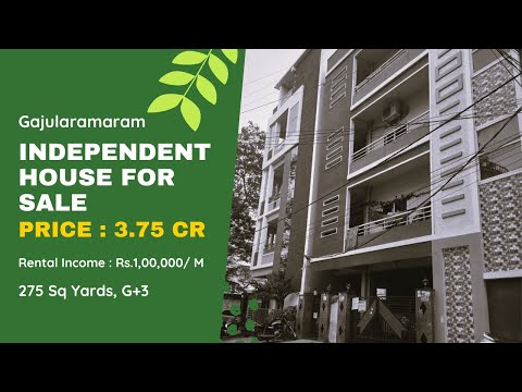 Independent House for Sale in Gajularamaram | G+3 | #independenthouseforsaleingajularamaram