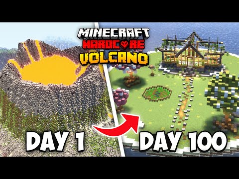 I Survived 100 Days On SURVIVAL VOLCANIC ISLAND in Minecraft Hardcore (Hindi)... Minecraft 100 Days