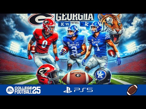 Georgia vs Kentucky 2024 NCAA Football 25 Showcase - PS5 Gameplay