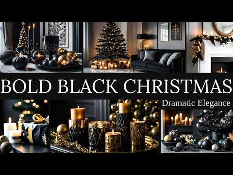 Dramatic Elegance: Bold Black Christmas Decor Ideas for Your Living Room