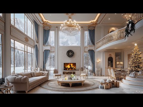 Embracing Snowy Days with Christmas Jazz 🎄 Warm Living Room Ambience with Relaxing Piano Jazz Music