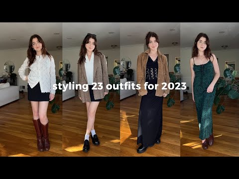 styling 23 outfits for 2023 (thrifted + sustainable brands)