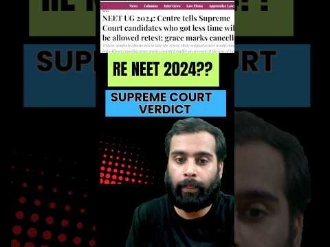 NEET NTA 2024 SCAM SUPREME COURT VERDICT RENEET?😨#shorts  #supremecourt #ntascam #reneet2024 #neet