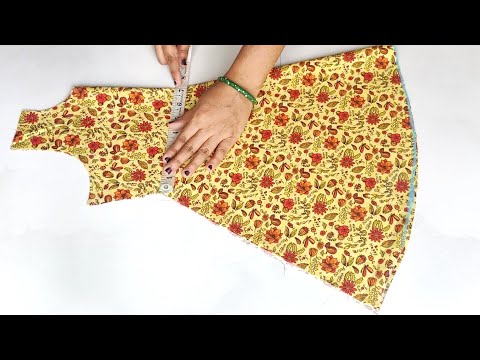 Very Easy Umbrella Cut Baby Frock cutting and stitching  Full | 3-4 Year Baby Frock