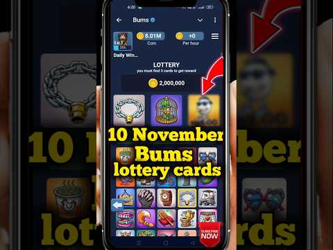 Bums lottery cards today 10 November| Bums Daily Lottery Cards | Bums combo cards today #bumslottery