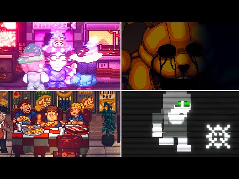 FNAF Into The Pit - All Secrets & Easter Eggs (New Ghosts + Secret Endings)