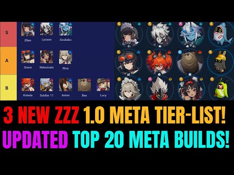 LATEST Zenless Zone Zero 1.0 TIER-LIST & TOP 20 Meta ★★★★★ S-Rank Builds!