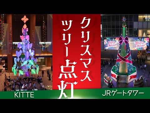 名古屋駅前もクリスマス仕様に　JRゲートタワーとKITTE名古屋でクリスマスツリー点灯