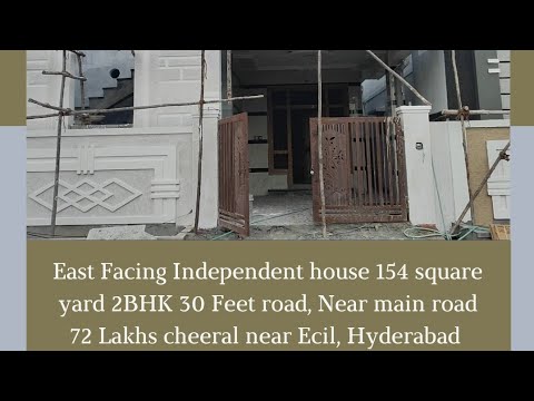 House for sale East facing independent  154 square yards Cheryaal near Ecil, Hyderabad 72 Lakhs