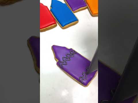 Back to school crayon cookies! #shorts #shortsvideo