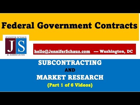 Federal Contracting - MARKET RESEARCH - Subcontracting With The Primes