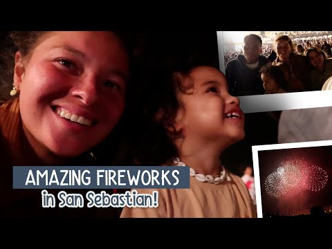 Watching the fireworks in San Sebastian + papa's birthday!