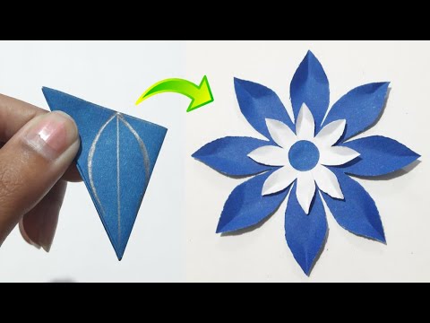 Easy Paper Flower Making Idea | How To Make Paper Flower | New Design Paper Flower Making