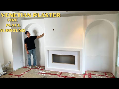 Venetian Plaster Fireplace Build (Frame to Finish)