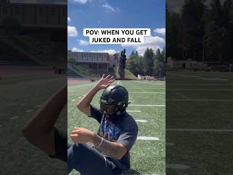 POV: WHEN YOU GET JUKED AND FALL.. #funny #football #memes