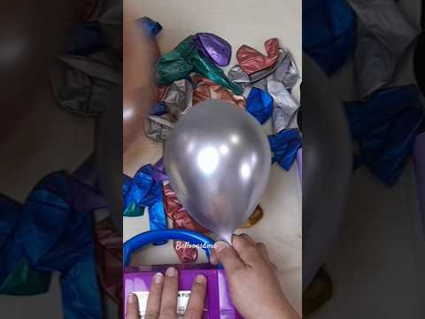 Silver balloon inflating #balloons