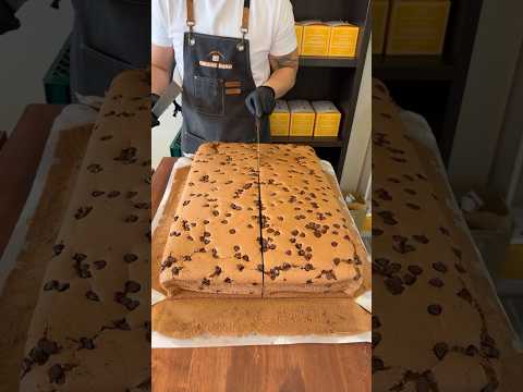 Original Chocolate Jiggly Cake Cutting - Korean Street Food #shorts