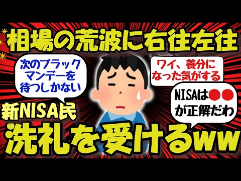 【新NISA/投資】相場の荒波に右往左往、新NISA民、洗礼を受けるww