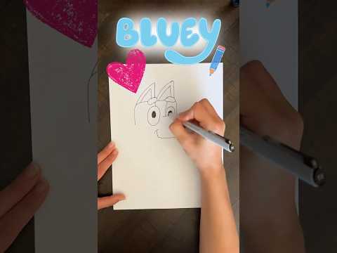 How to draw Bluey 🖍️ Draw with Me for Kids  #kidslearning #kidsart