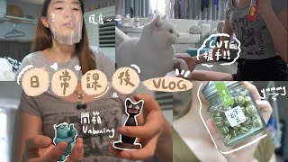 【國中生日常課後Vlog】餵布嚕吃肉泥表演握手😍/晚間護膚時光🙈👀/開箱盲盒和公仔🫶/喵Miya