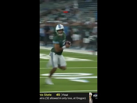 Ty Thompson rushes for -yard [result] vs. Temple