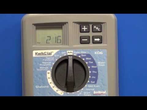 How to adjust the Manual Stations and Programs on the Kwik Dial Controller (Spanish Version)