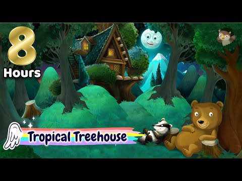 Sleep Meditation for Kids | 8 HOURS TROPICAL TREEHOUSE | Sleep Story for Children