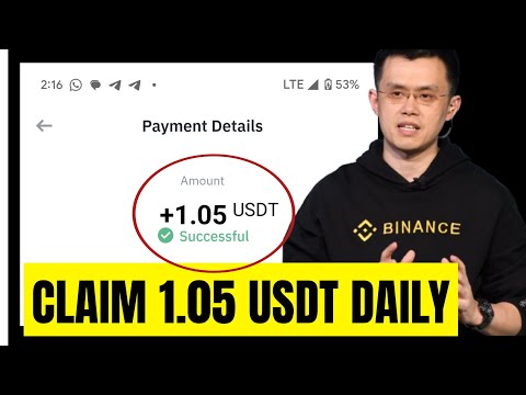 FREE USDT ON BINANCE | CLAIM 1.05$ DAILY FOR FREE MAKE MONEY ONLINE #freeusdt