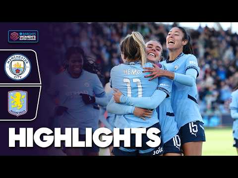 Hemp & Roord Secure City Comeback | Manchester City v Aston Villa Highlights | Barclays WSL 2024-25