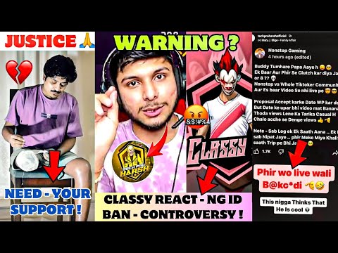 JUSTICE FOR @GyanGaming🙏|@classyfreefireReact - NG Player ID Ban Controversy !🤬@NonstopGaming_