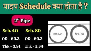 Pipe Schedule क्या होता है ?