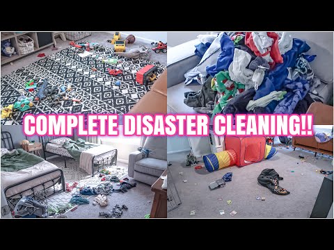 COMPLETE DISASTER CLEANING | MESSY HOUSE CLEAN WITH ME | SPEED CLEANING MOTIVATION