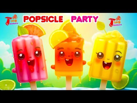 Popsicle Party Nursery Rhymes | Color Song Summer Dance|  Fun Ice Pop Kids Songs Tinny Thinkers Club