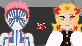 Akaza Vs Rengoku ( Rengoku Death ) || Sticknodes