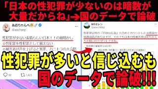 【ソースなし】ツイフェミさん、ソースなしで日本の性犯罪を語る➡︎国のデータで論破される模様