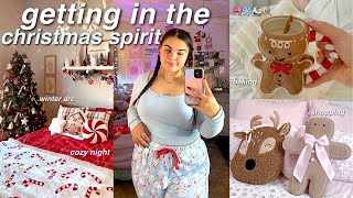 GETTING IN THE CHRISTMAS SPIRIT ❄️🎀 room decor, christmas shopping, baking + cozy christmas vlog!