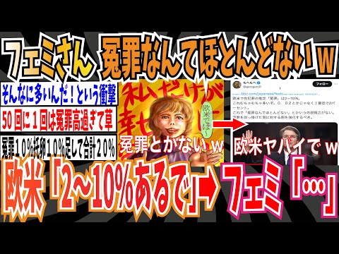 【社会問題】フェミ「冤罪なんてほとんどないw」➡︎ 欧米「2〜10％あるで」➡︎フェミ「...」【ゆっくり 時事ネタ ニュース】